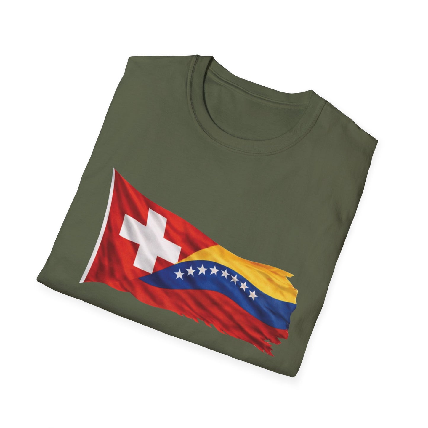 Venezuelan-Swiss Flag Graphic T-Shirt — Dual Heritage Pride Tee