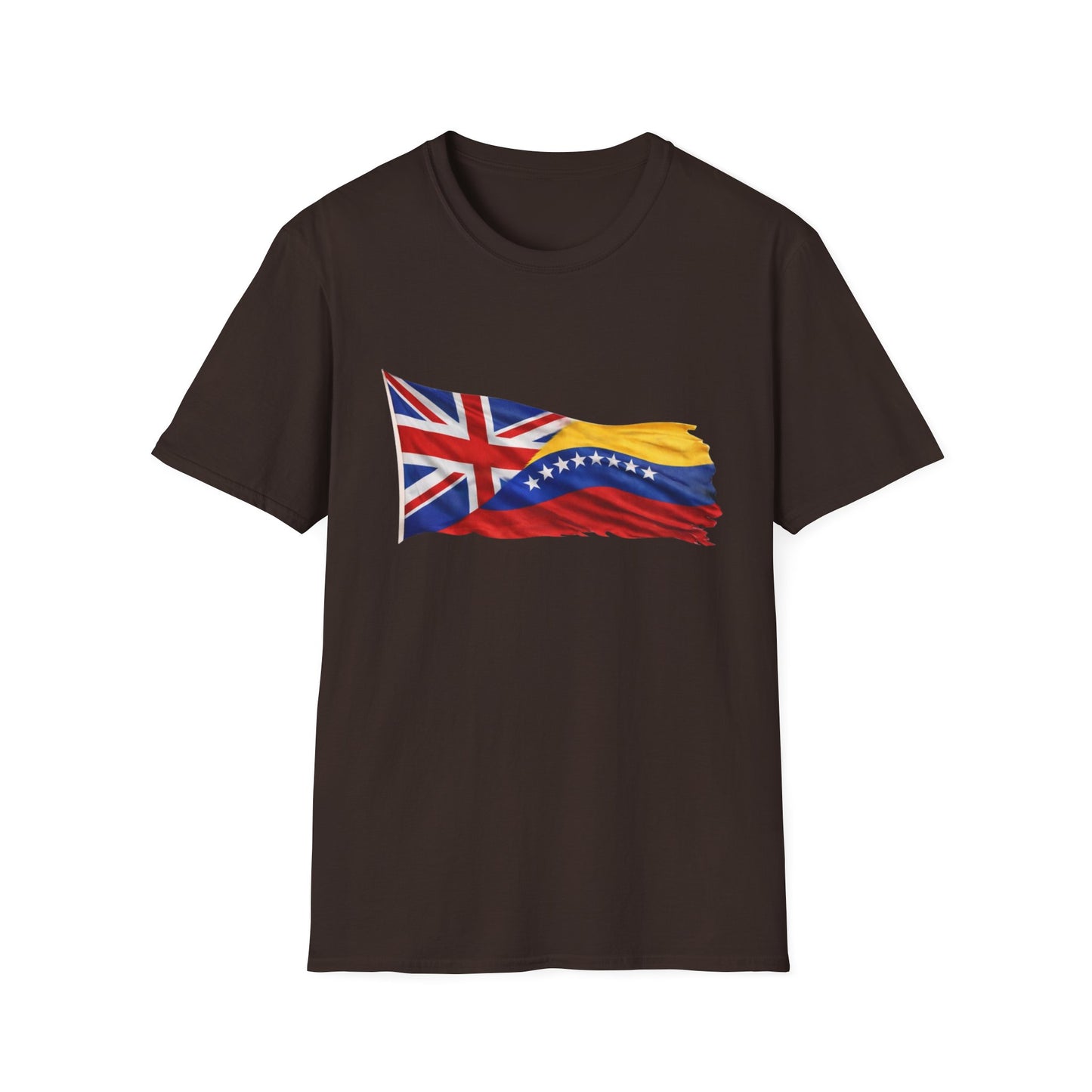 Venezuelan-British Flag T-Shirt — Dual Heritage Waving Flag Tee