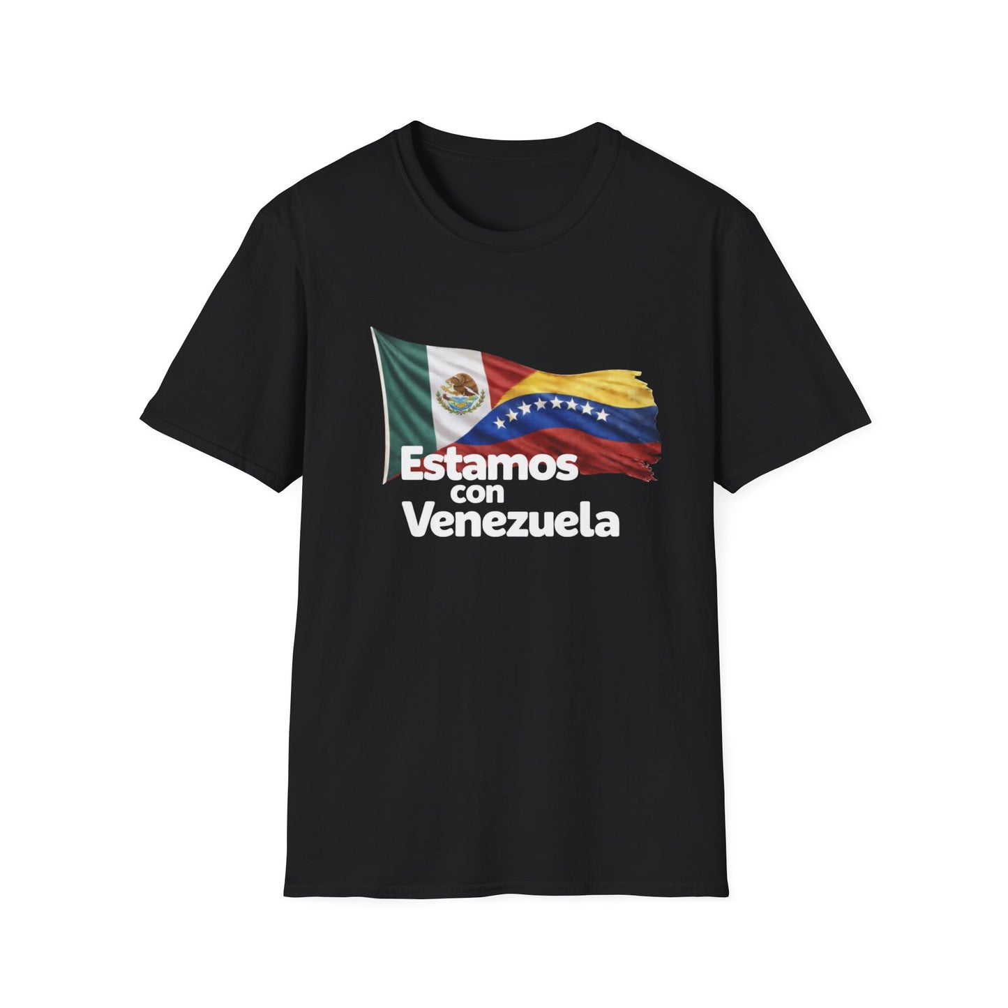 Mexico Estamos con Venezuela T-Shirt | Mexico and Venezuela Flags, Solidarity Tee