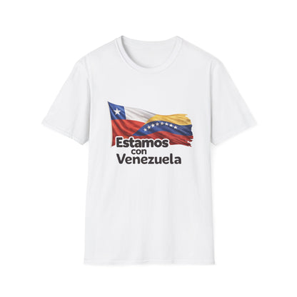 Chile Estamos con Venezuela T-Shirt | Venezuelan Flag Support Tee