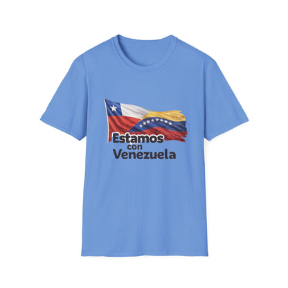 Chile Estamos con Venezuela T-Shirt | Venezuelan Flag Support Tee