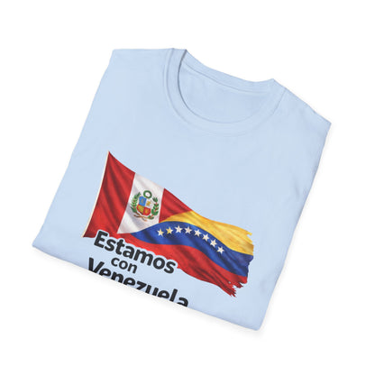 Peru Estamos con Venezuela T-Shirt | Venezuelan Flag Support, Spanish Text