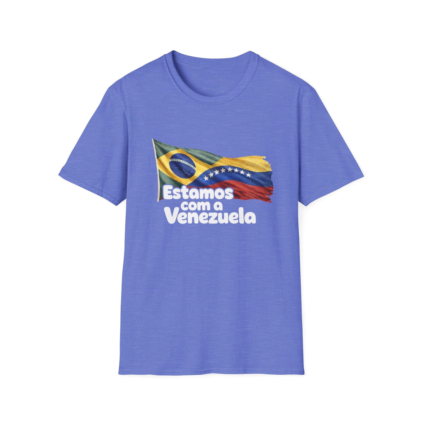 Brazil Estamos com a Venezuela T-Shirt | Waving Venezuela Flag Design