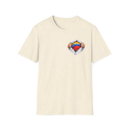 Venezuelan Flag Heart Rip-Tear T-Shirt | Venezuela Chest Reveal