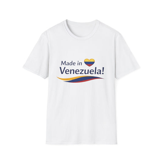 Made in Venezuela T-Shirt | Venezuela Flag Heart, Venezuelan Pride
