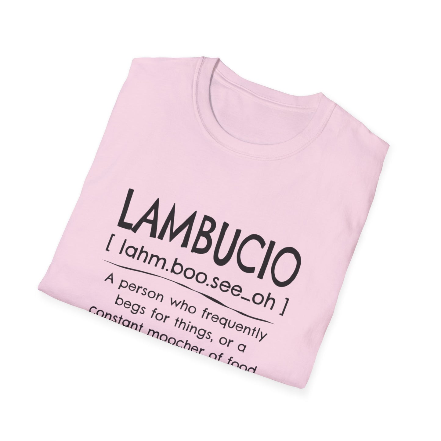 Lambucio definition T-Shirt | Funny Foodie Phrase Tee