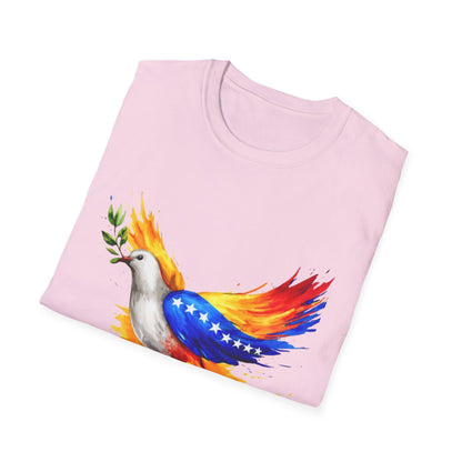 Patriotic Dove T-Shirt | Peace Dove with Olive Branch and Flag Wings