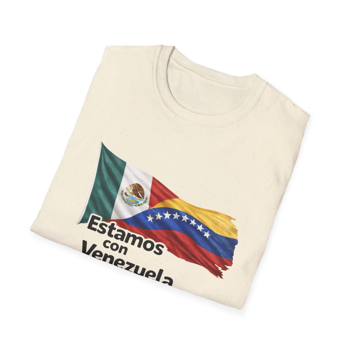 Mexico Estamos con Venezuela T-Shirt | Mexico and Venezuela Flags, Solidarity Tee