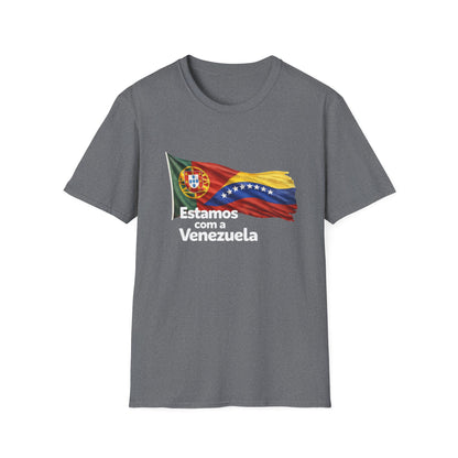 Portugal Estamos com a Venezuela T-Shirt | Portugal and Venezuela Flags, Solidarity Design