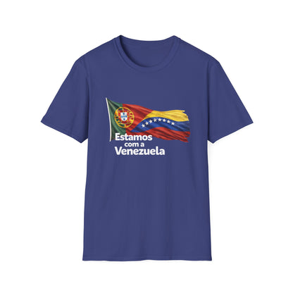 Portugal Estamos com a Venezuela T-Shirt | Portugal and Venezuela Flags, Solidarity Design