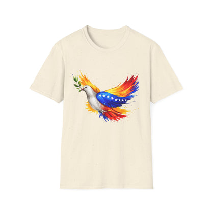 Patriotic Dove T-Shirt | Peace Dove with Olive Branch and Flag Wings