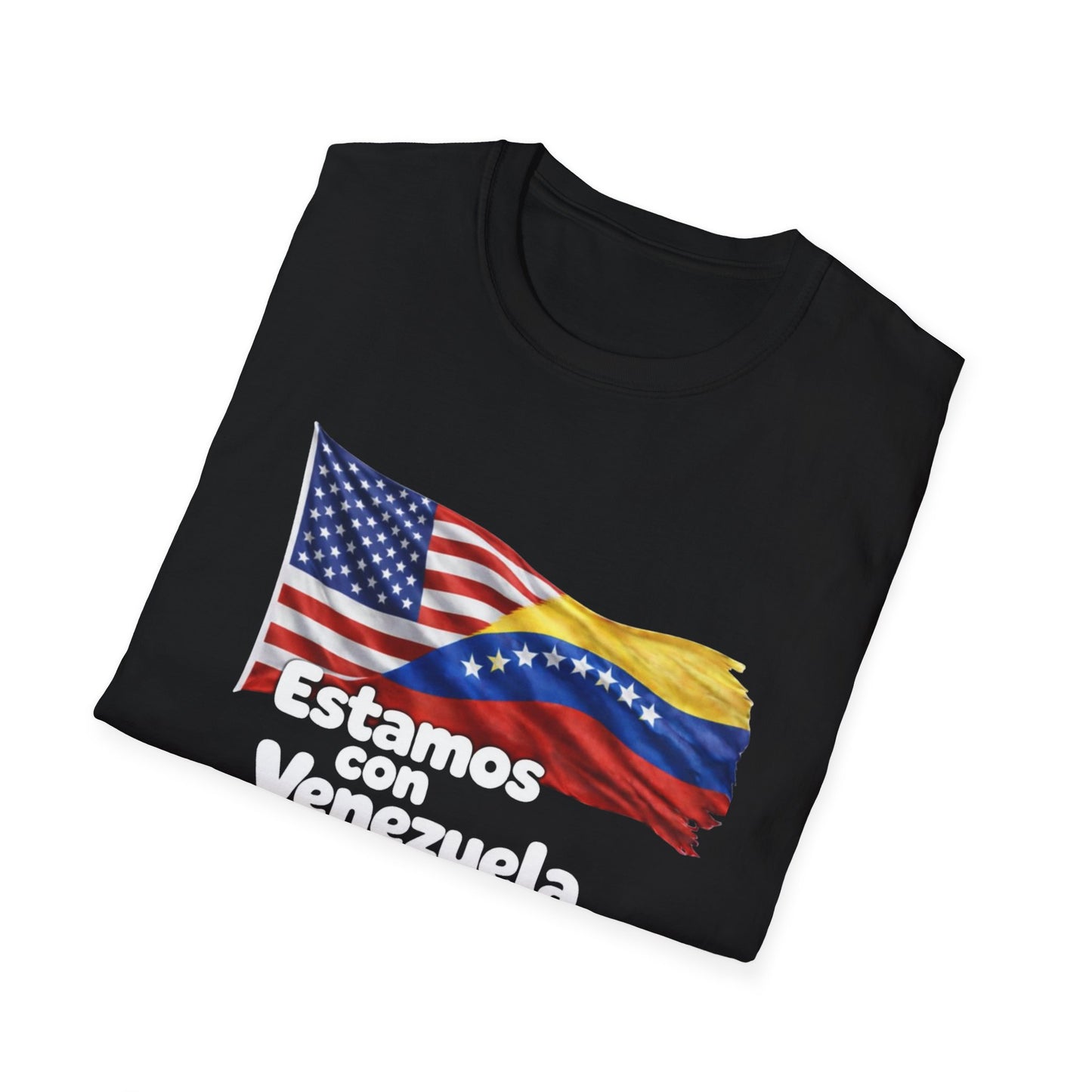 USA Estamos con Venezuela T-Shirt | US and Venezuela Flag Design