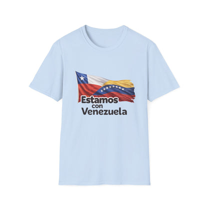 Chile Estamos con Venezuela T-Shirt | Venezuelan Flag Support Tee