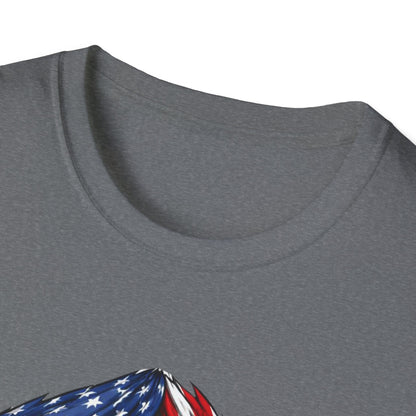 Venezuelan Flag Reveal T-Shirt | USA Flag Ripped Chest Design