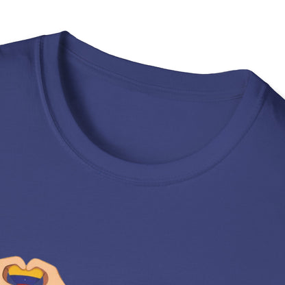 We're with you Venezuela T-Shirt | Heart Hands, Support, Venezuelan Colors