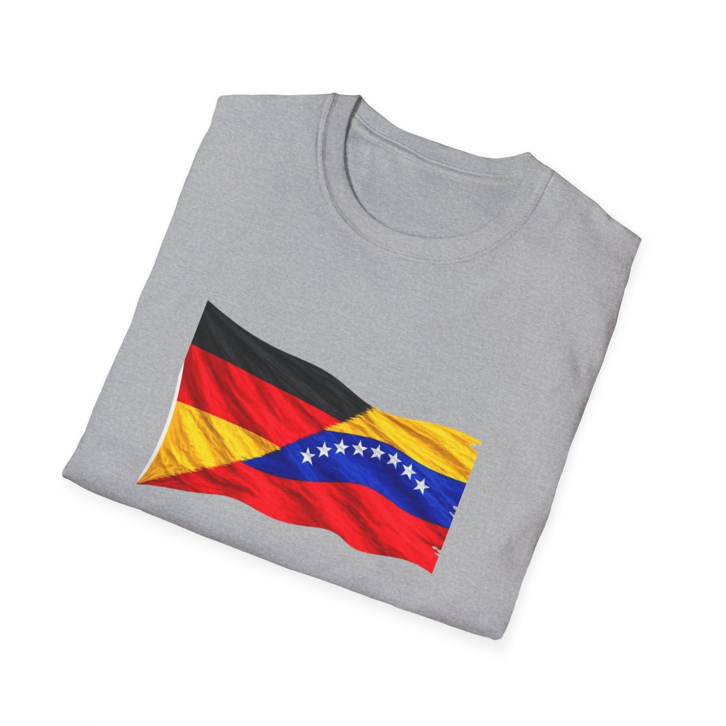 Venezuela Germany Flag Mashup T-Shirt | Waving Dual-Flag Design