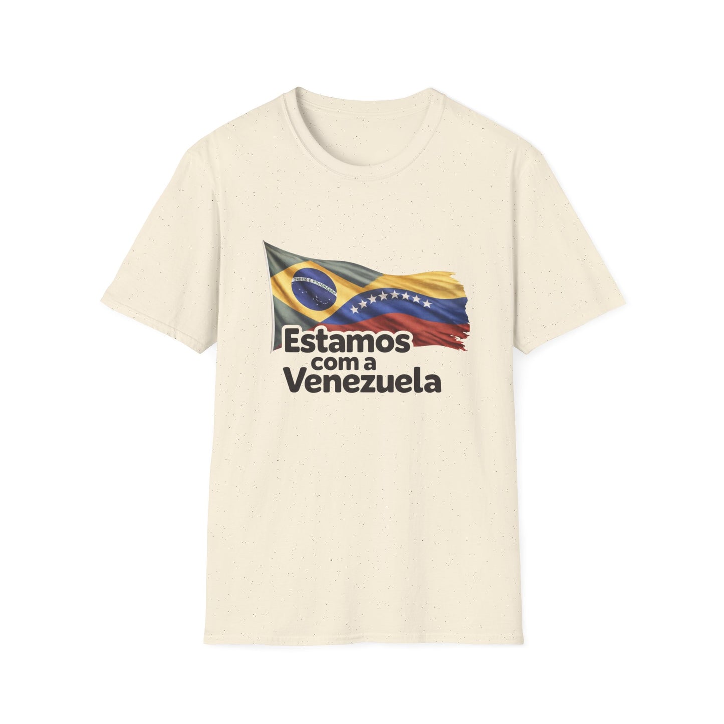 Brazil Estamos com a Venezuela T-Shirt | Waving Venezuela Flag Design