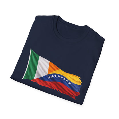 Venezuela Ireland Flag Mashup T-Shirt — Dual Heritage Pride Tee