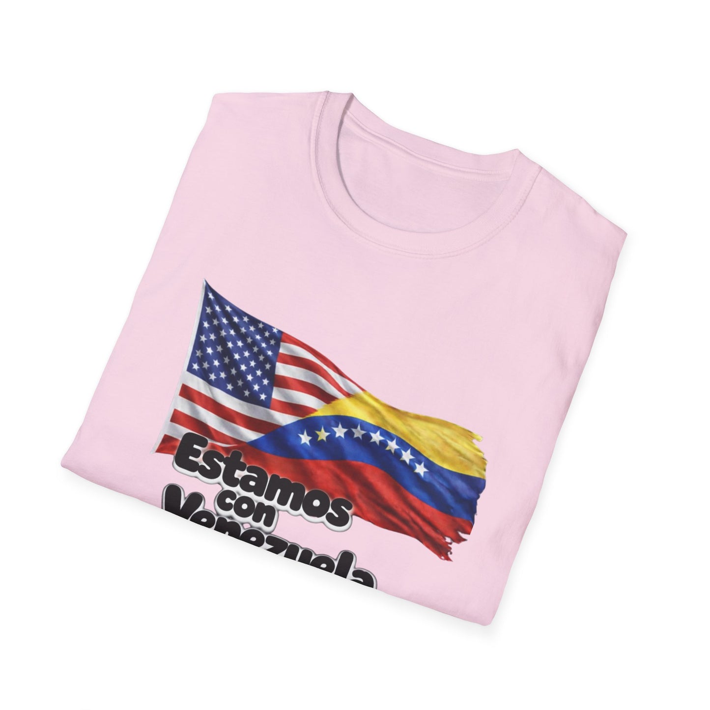 USA Estamos con Venezuela T-Shirt | US and Venezuela Flag Design