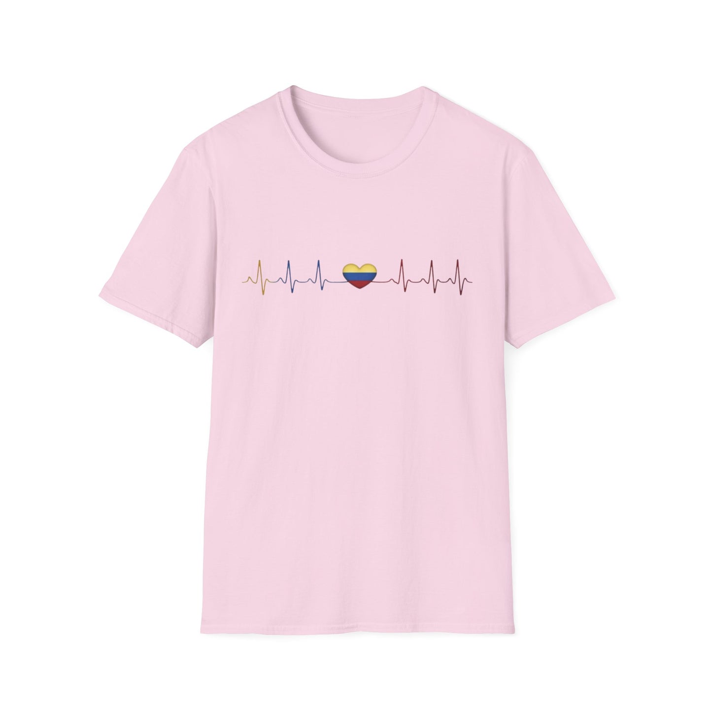 Venezuelan Flag Heartbeat Tee | Heart ECG Line with Venezuelan Flag Colors