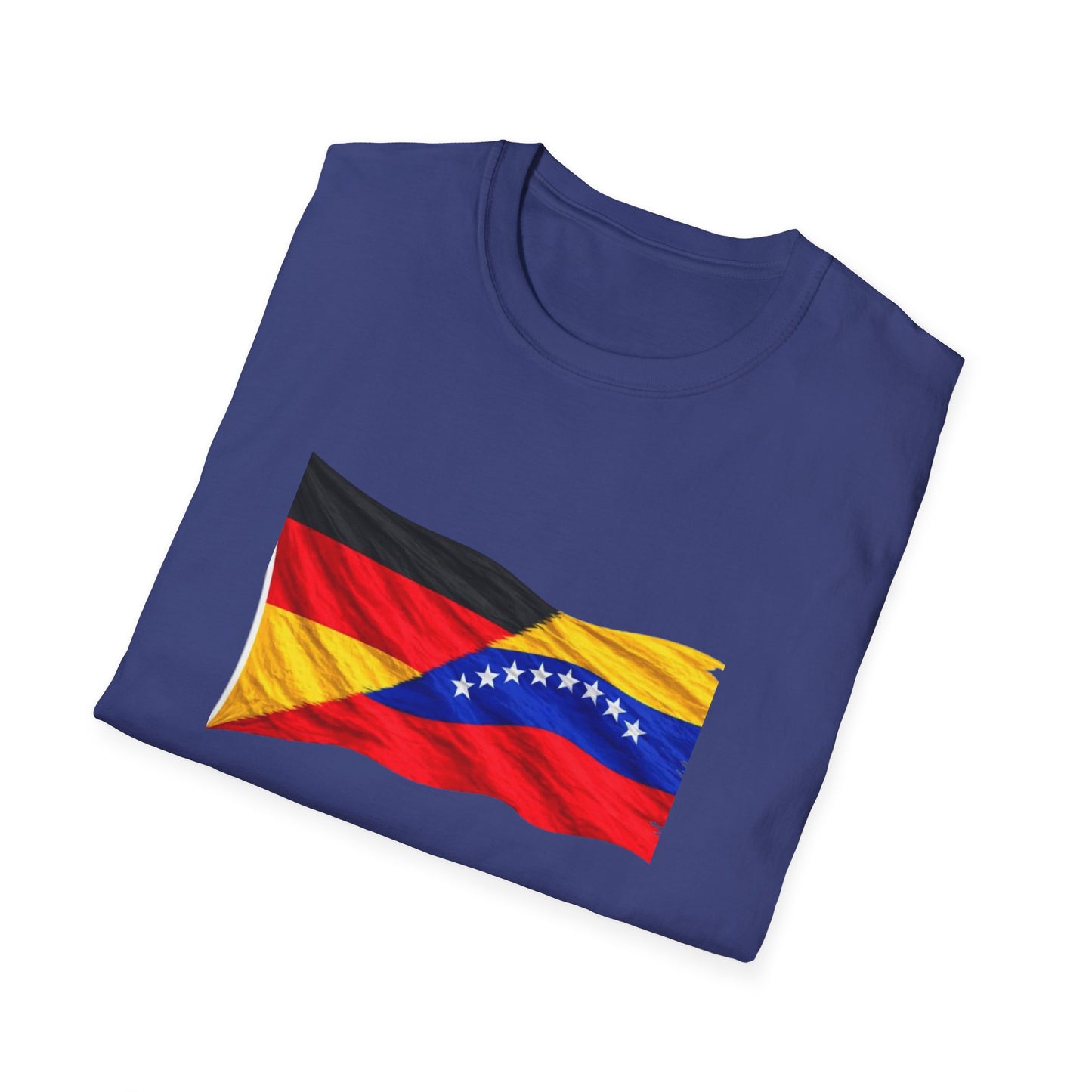 Venezuela Germany Flag Mashup T-Shirt | Waving Dual-Flag Design