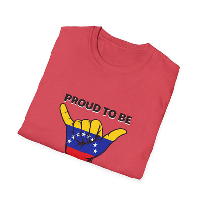 Proud to be Venezuelan T-Shirt | Venezuela Flag Shaka Graphic
