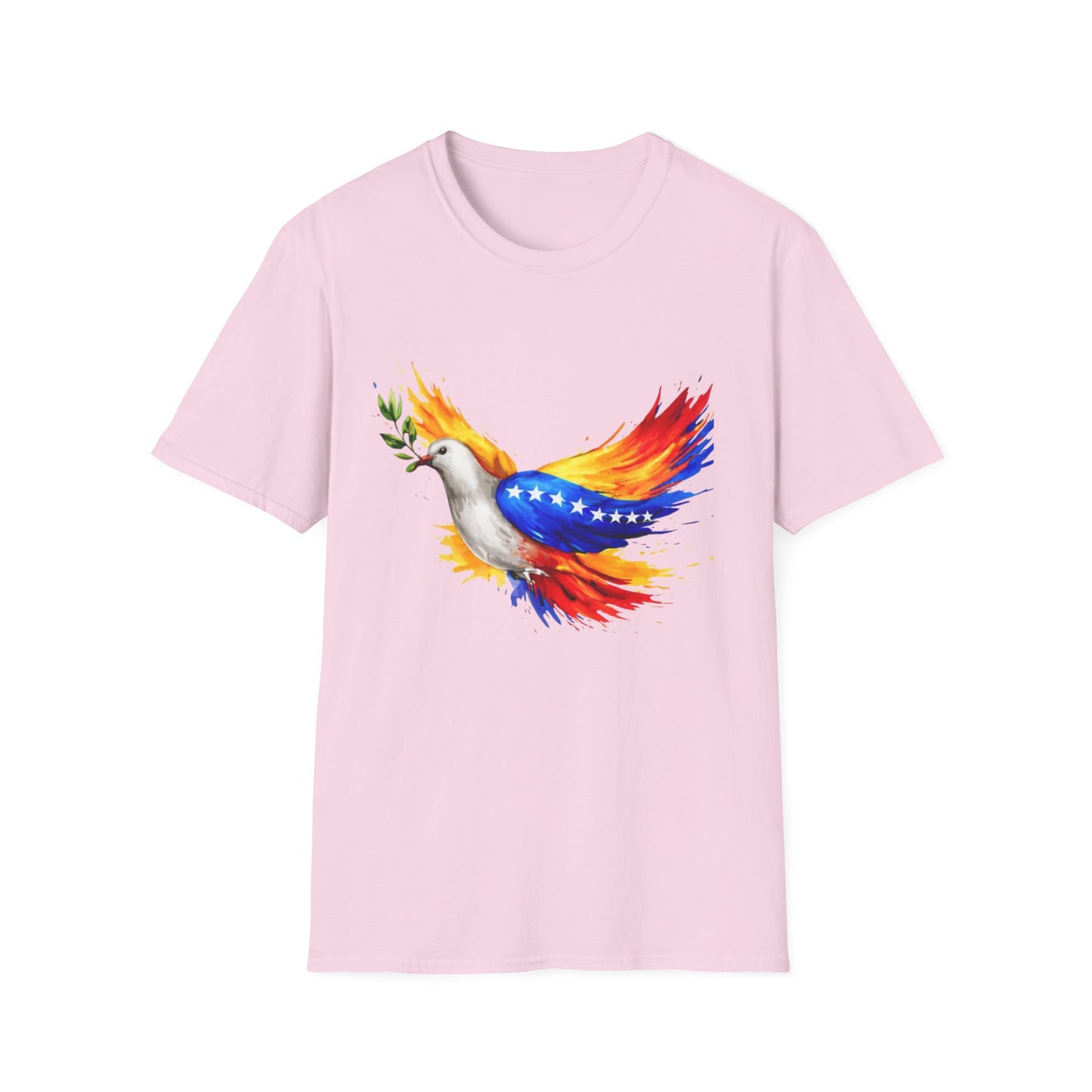 Patriotic Dove T-Shirt | Peace Dove with Olive Branch and Flag Wings