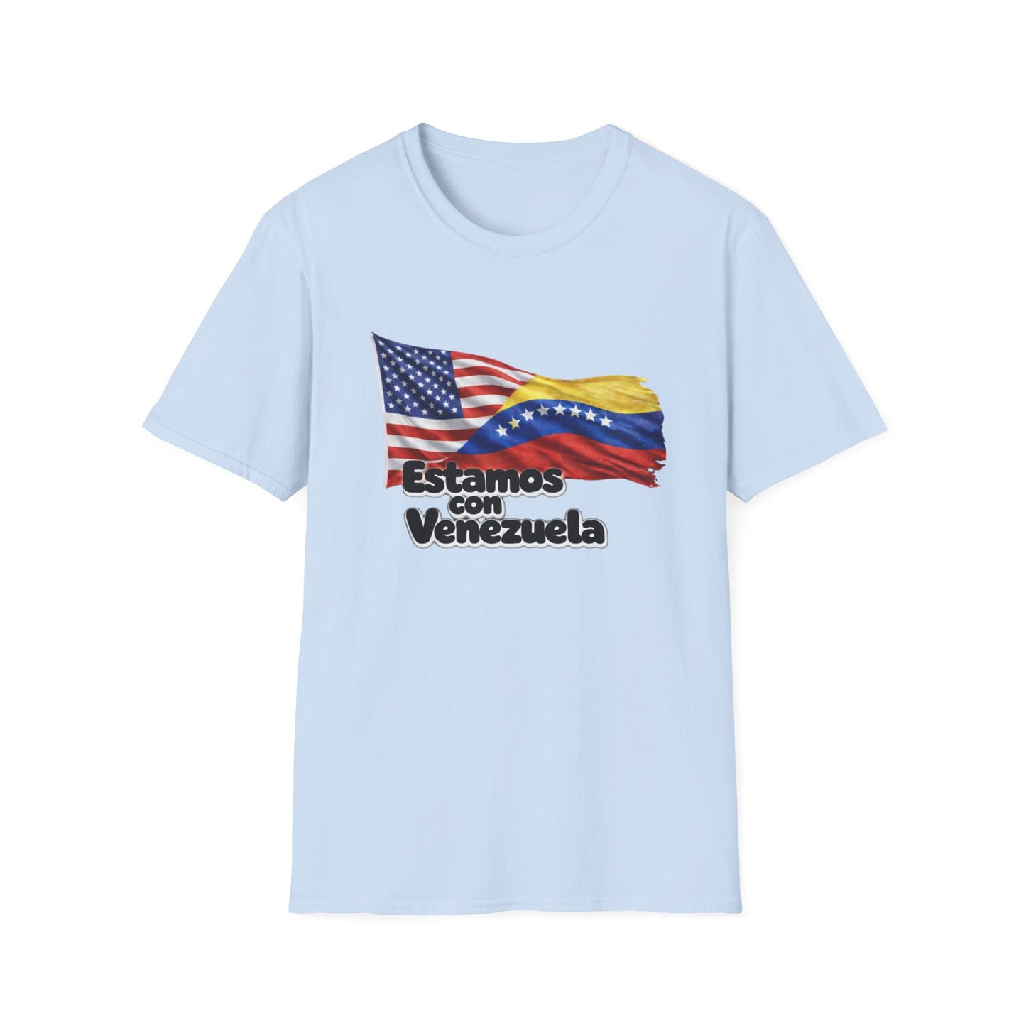 USA Estamos con Venezuela T-Shirt | US and Venezuela Flag Design