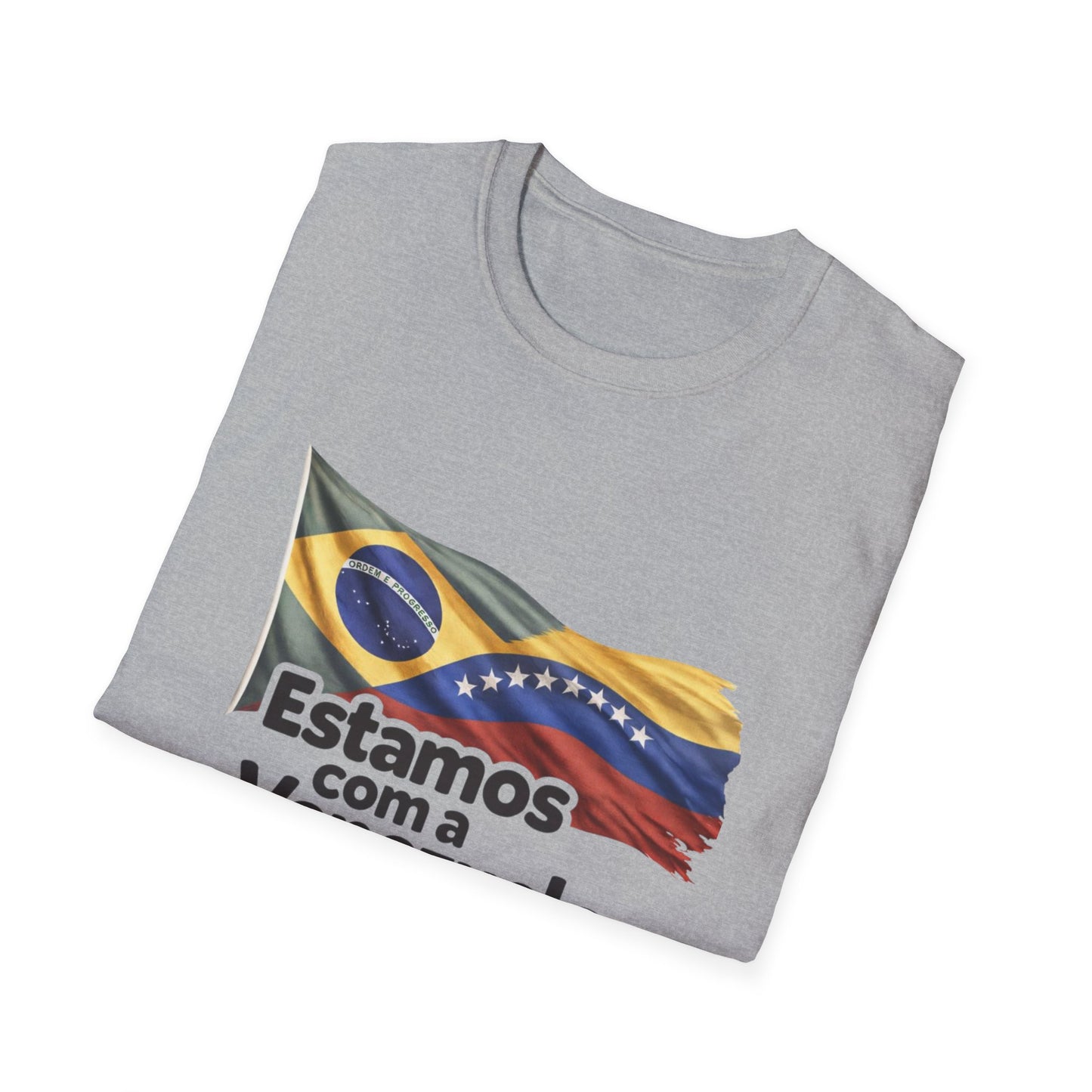 Brazil Estamos com a Venezuela T-Shirt | Waving Venezuela Flag Design