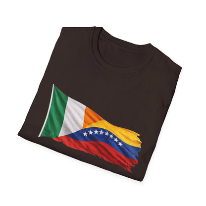 Venezuela Ireland Flag Mashup T-Shirt — Dual Heritage Pride Tee