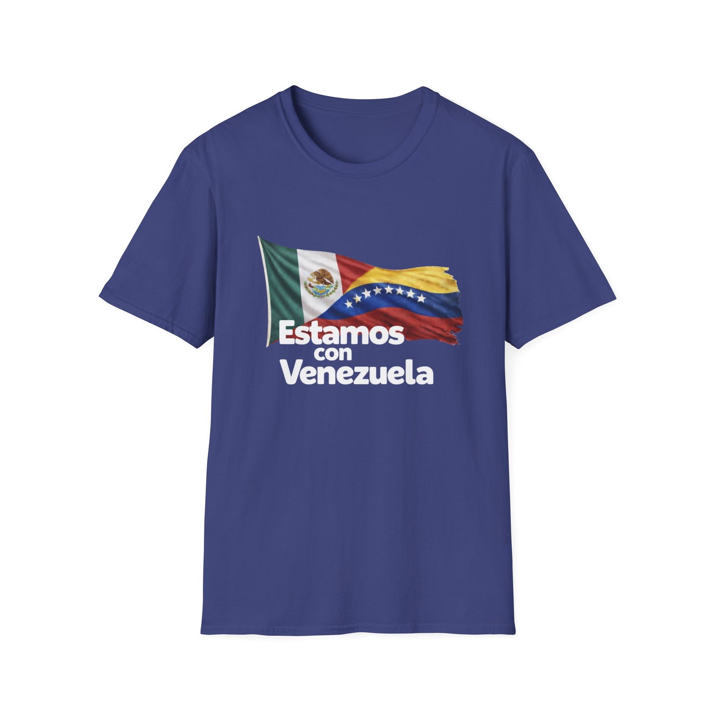 Mexico Estamos con Venezuela T-Shirt | Mexico and Venezuela Flags, Solidarity Tee