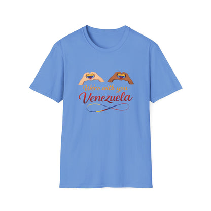 We're with you Venezuela T-Shirt | Heart Hands, Support, Venezuelan Colors