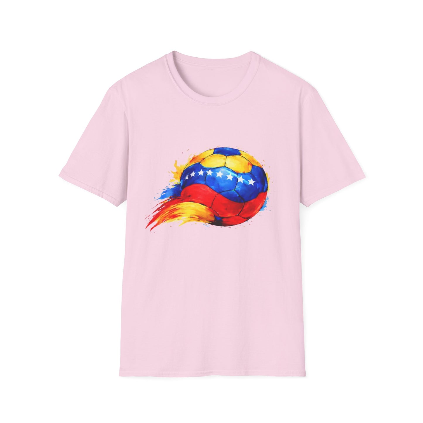 Venezuelan Flag Flaming Soccer Ball T-Shirt | Venezuela Football Tee