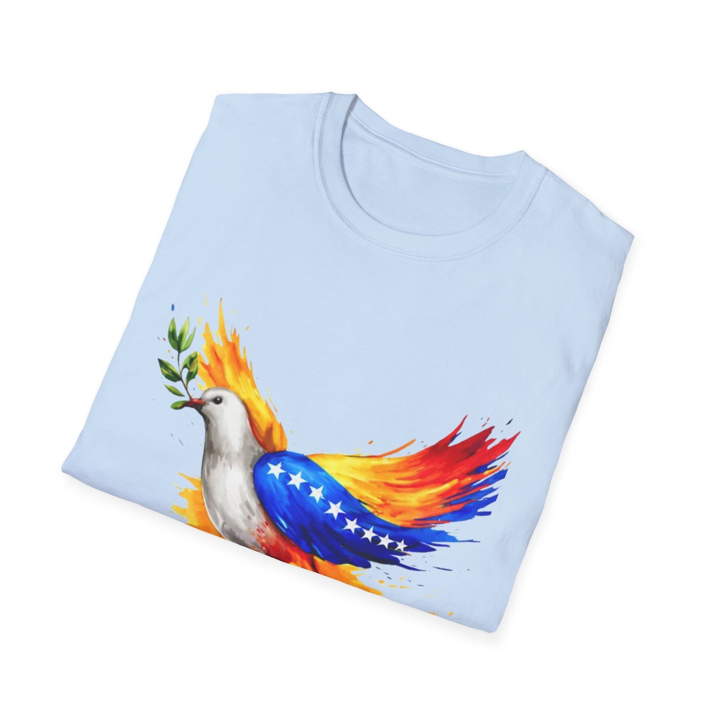 Patriotic Dove T-Shirt | Peace Dove with Olive Branch and Flag Wings