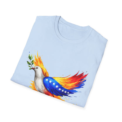 Patriotic Dove T-Shirt | Peace Dove with Olive Branch and Flag Wings