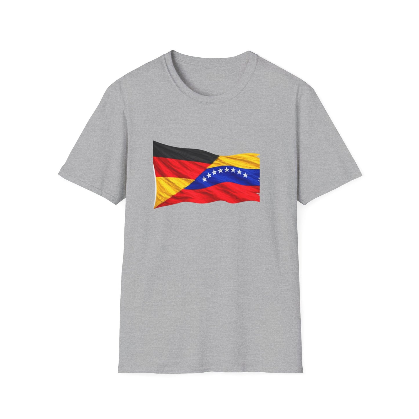 Venezuela Germany Flag Mashup T-Shirt | Waving Dual-Flag Design