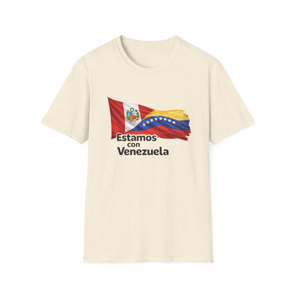 Peru Estamos con Venezuela T-Shirt | Venezuelan Flag Support, Spanish Text