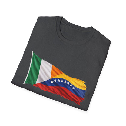 Venezuela Ireland Flag Mashup T-Shirt — Dual Heritage Pride Tee