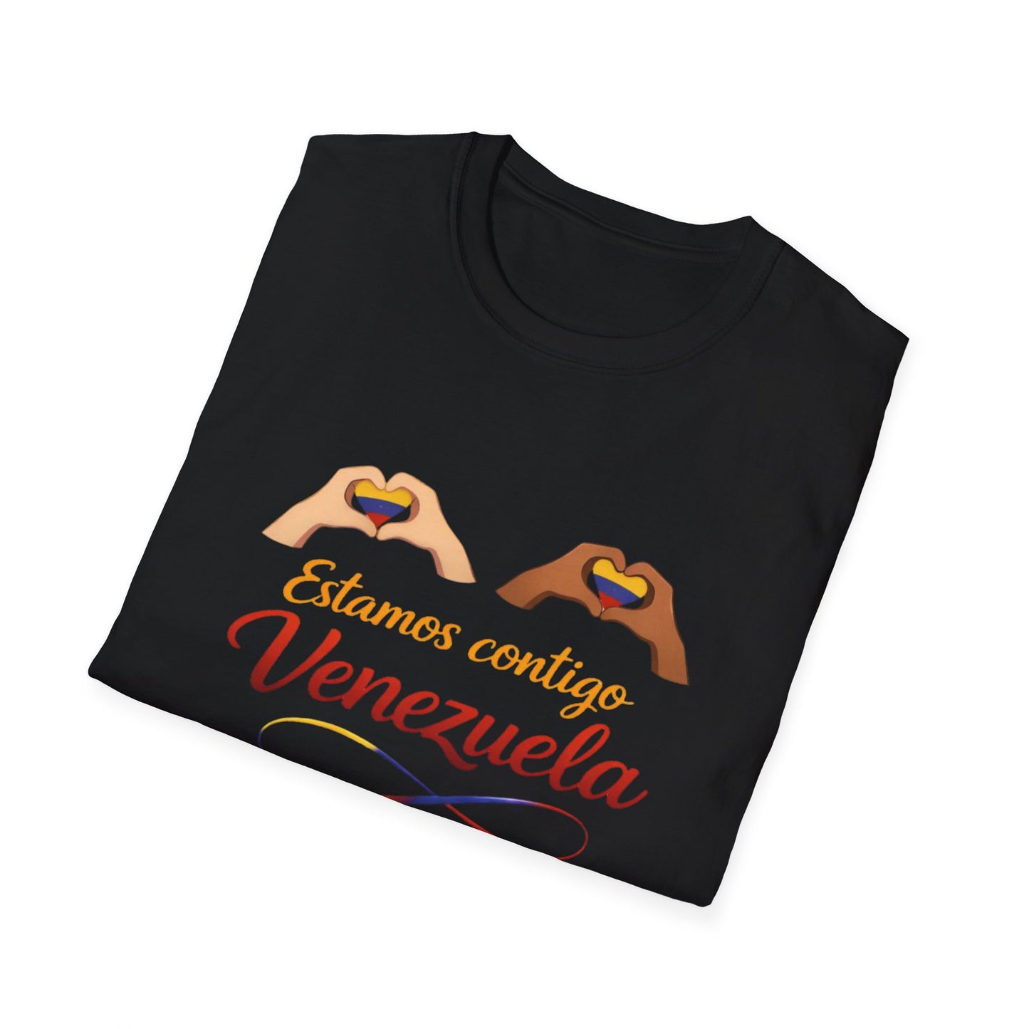 Estamos Contigo Venezuela T-Shirt | Heart Hands, Spanish Support Tee