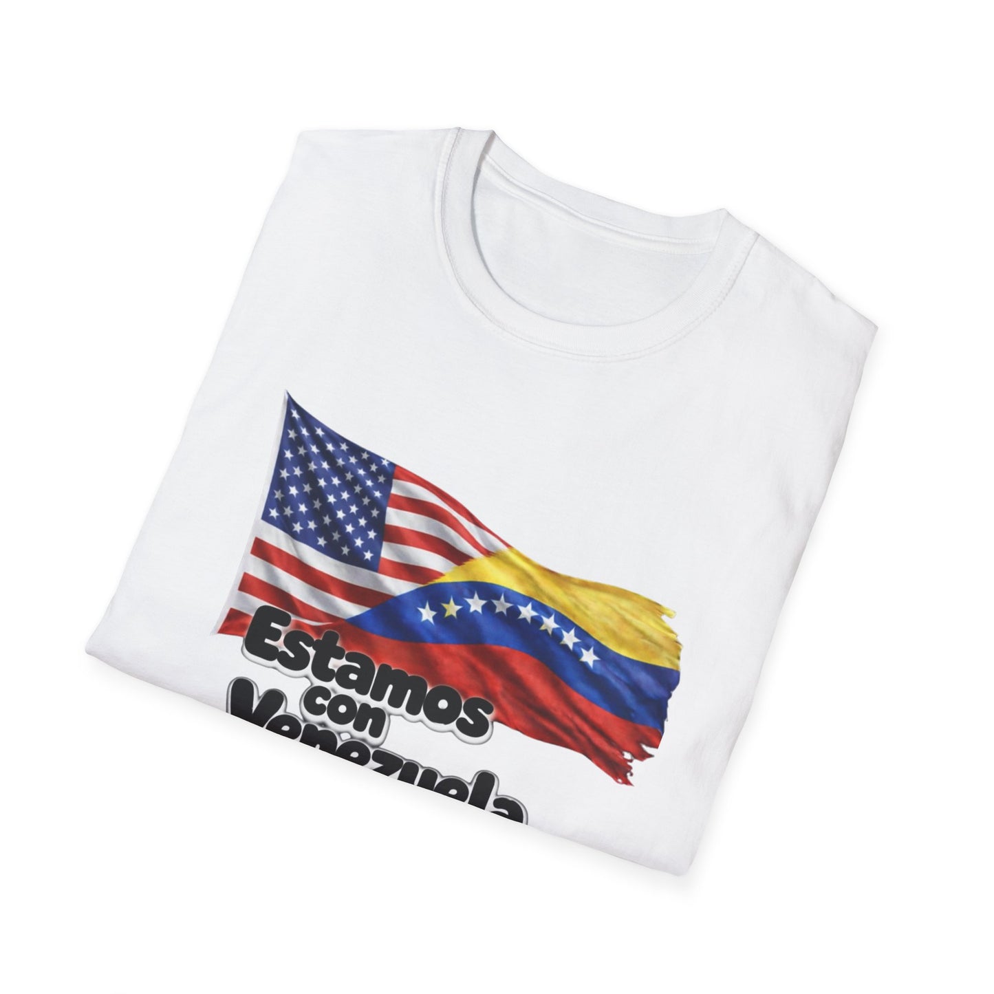 USA Estamos con Venezuela T-Shirt | US and Venezuela Flag Design