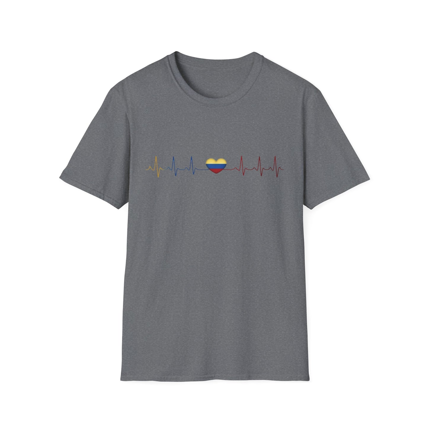 Venezuelan Flag Heartbeat Tee | Heart ECG Line with Venezuelan Flag Colors