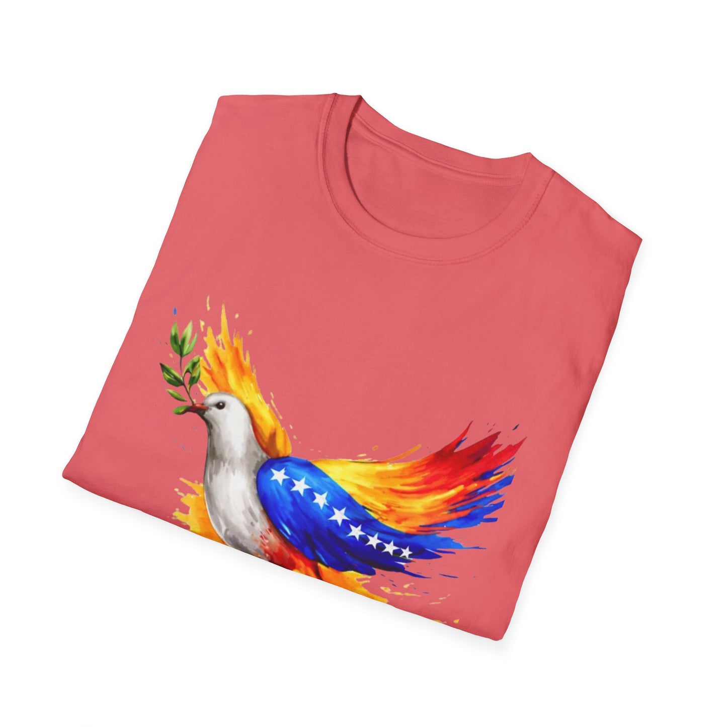 Patriotic Dove T-Shirt | Peace Dove with Olive Branch and Flag Wings