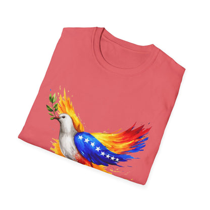 Patriotic Dove T-Shirt | Peace Dove with Olive Branch and Flag Wings
