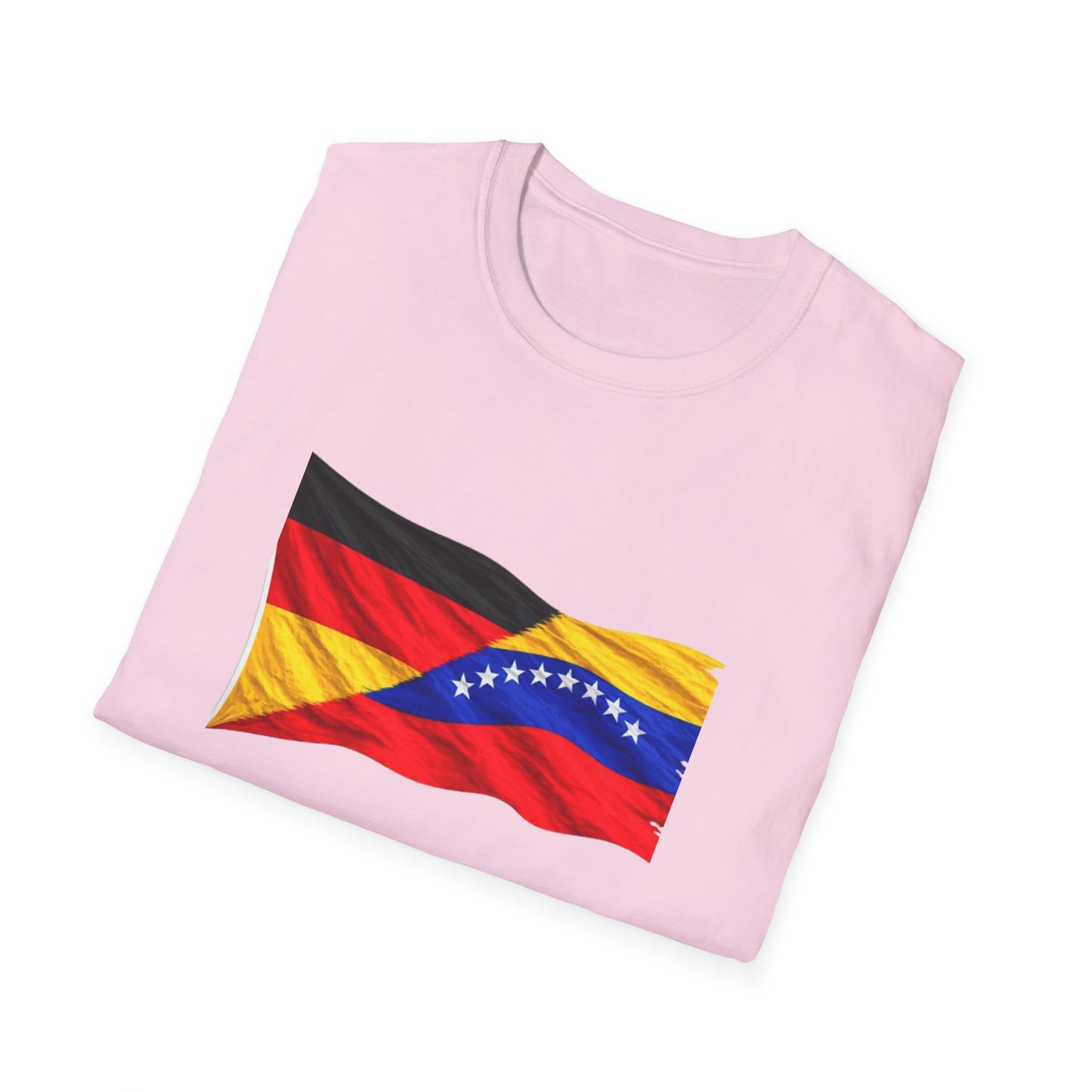 Venezuela Germany Flag Mashup T-Shirt | Waving Dual-Flag Design