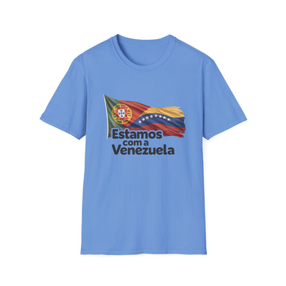 Portugal Estamos com a Venezuela T-Shirt | Portugal and Venezuela Flags, Solidarity Design