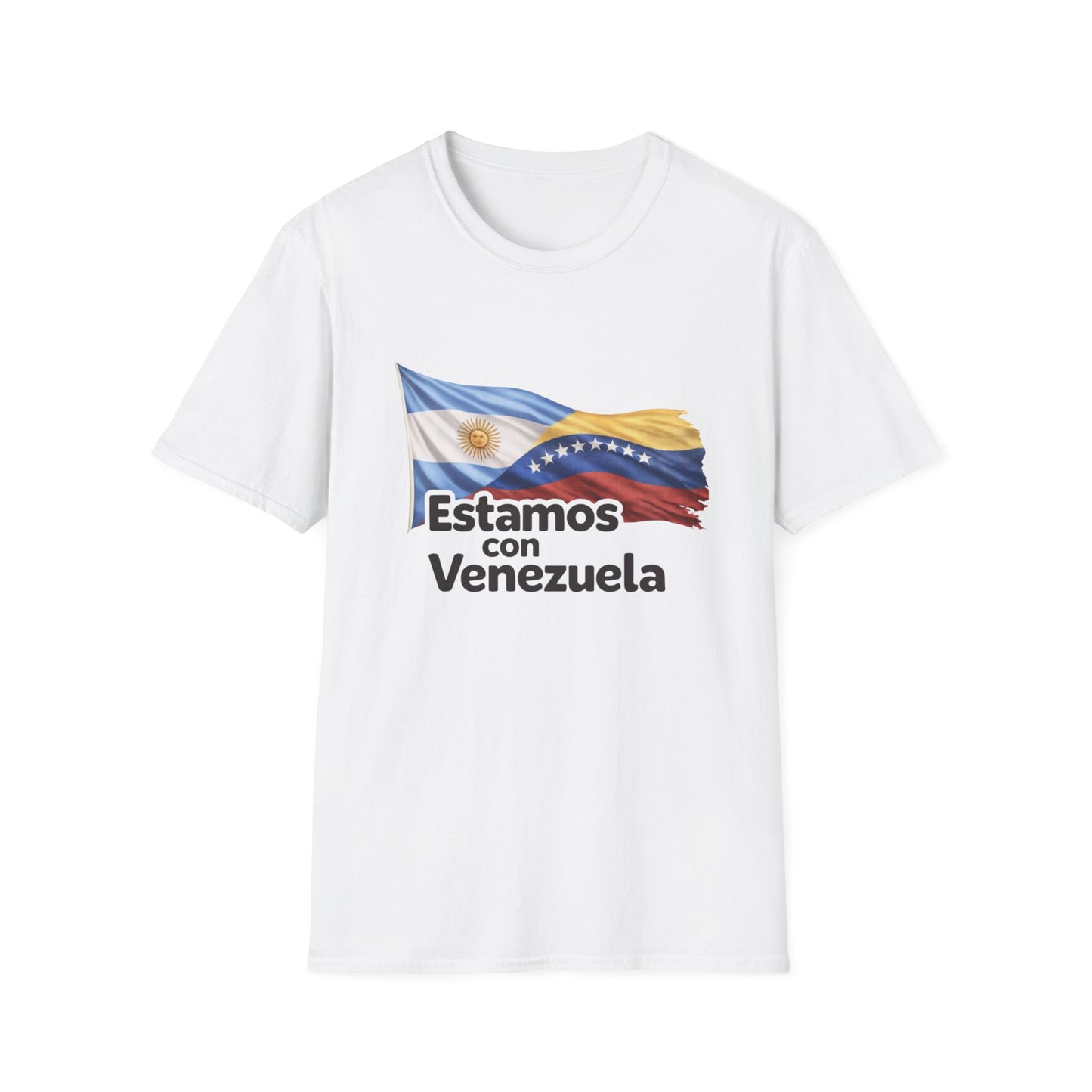 Argentina Estamos con Venezuela T-Shirt | Argentina and Venezuela Flags, Solidarity Design