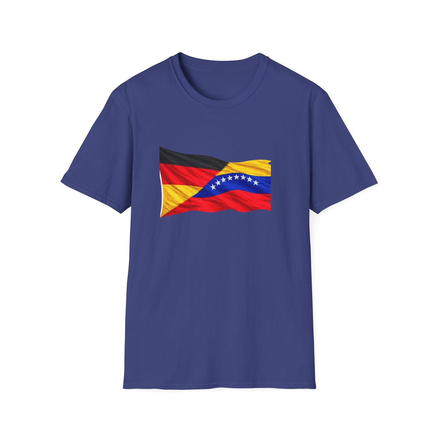 Venezuela Germany Flag Mashup T-Shirt | Waving Dual-Flag Design
