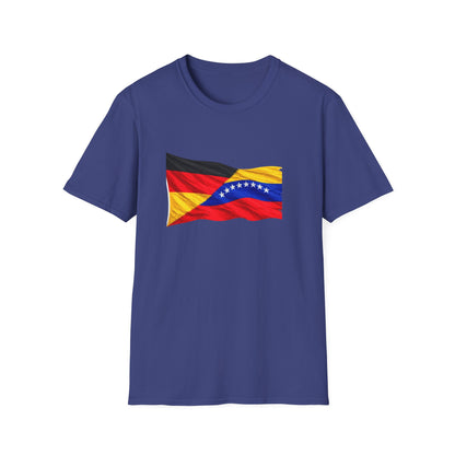 Venezuela Germany Flag Mashup T-Shirt | Waving Dual-Flag Design