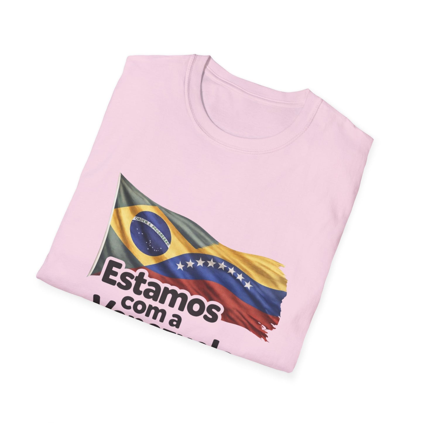 Brazil Estamos com a Venezuela T-Shirt | Waving Venezuela Flag Design