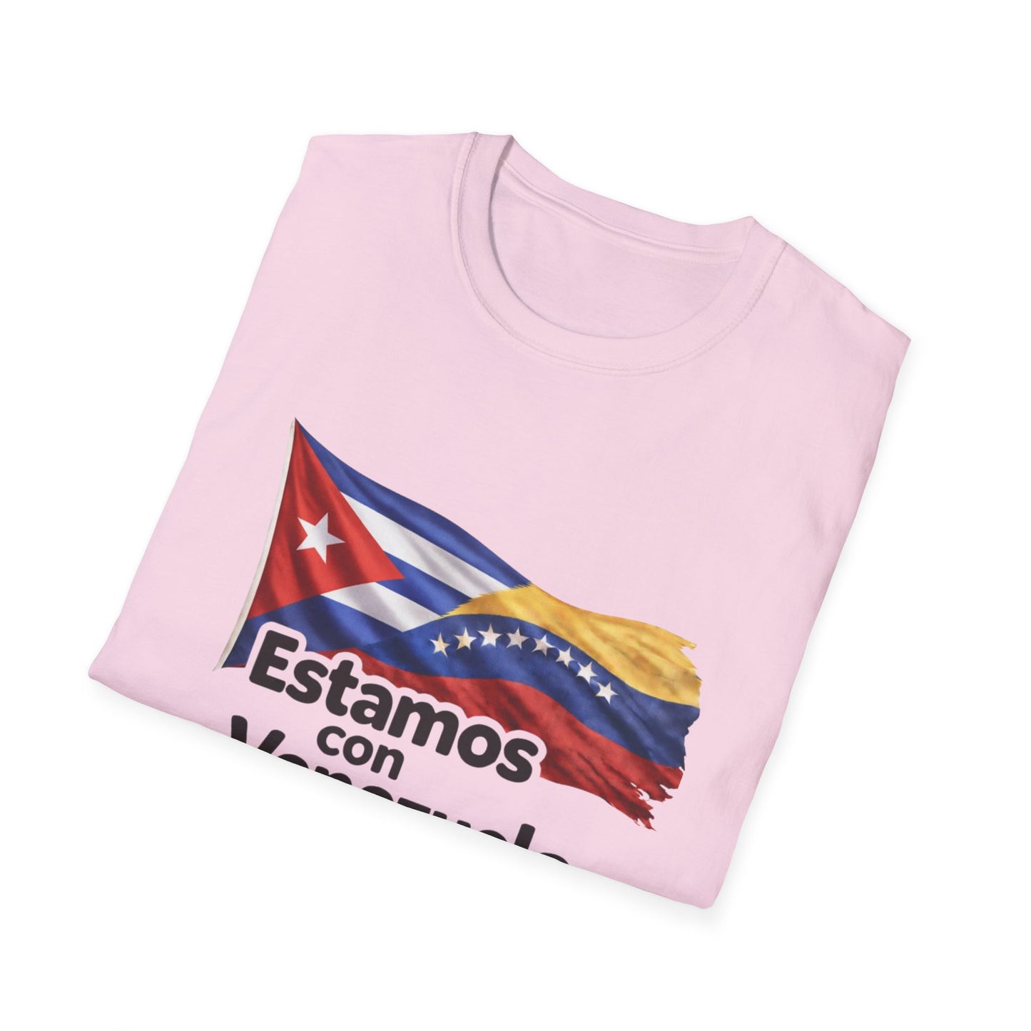 Cuba Estamos con Venezuela T-Shirt | Cuban and Venezuelan Flags, Solidarity Tee